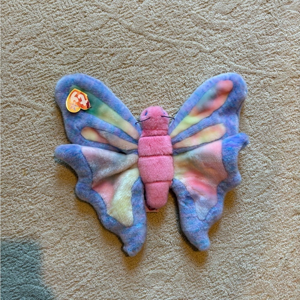 Ty Butterfly Plush Toy - Pink and Blue